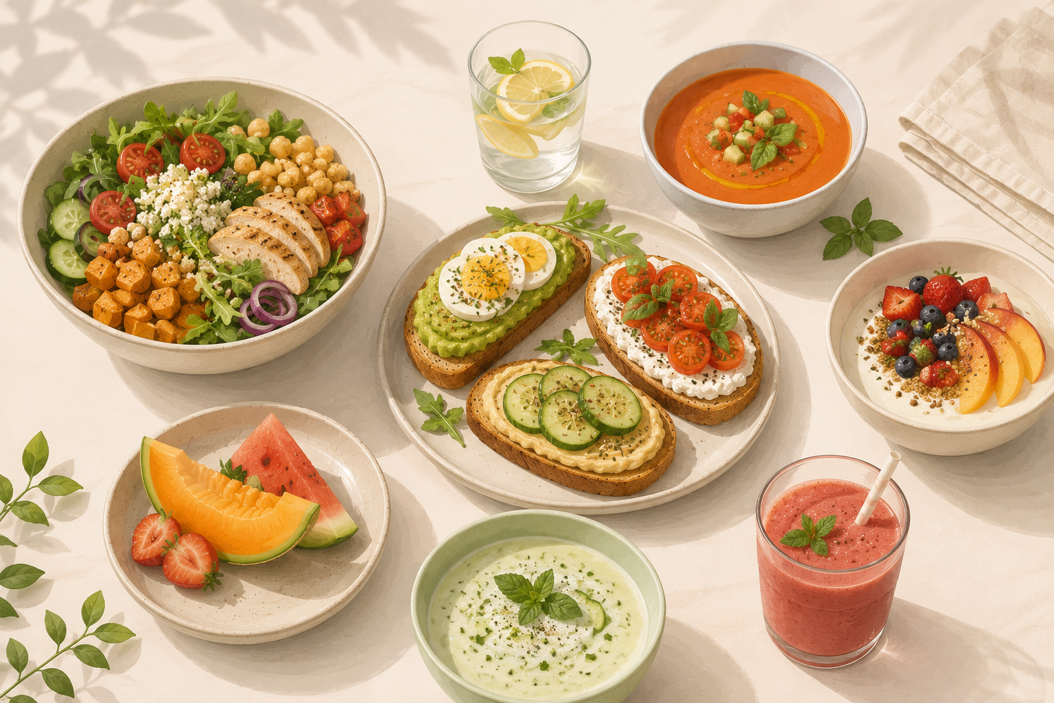 Assiette fraîche et équilibrée pour l’été